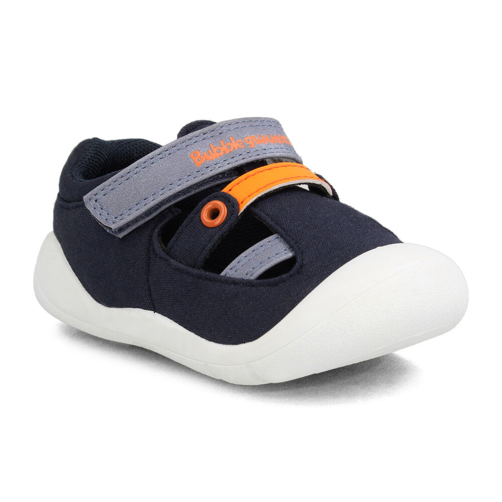 Sandalia Niño Bubblegummers Clove Azul Marino - Naranjo image number 1.0